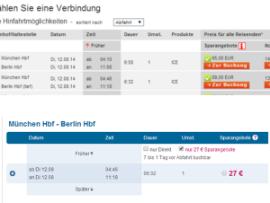 vonat-busz árak Németországban
